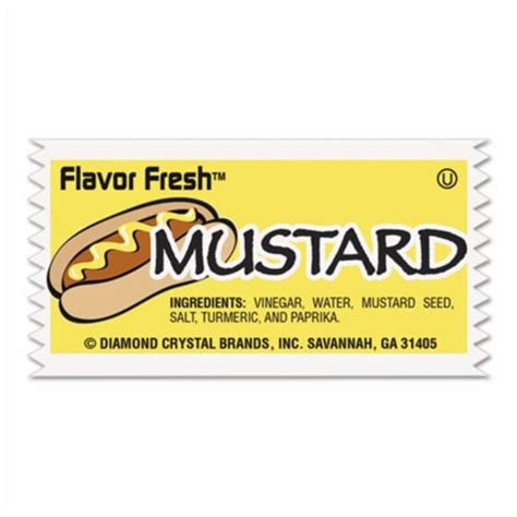 Diamond Crystal Brands Flavor Fresh Mustard Packets, .317oz, 200/Carton, 1 - Kroger