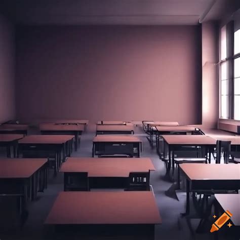 Interior of an empty classroom on Craiyon
