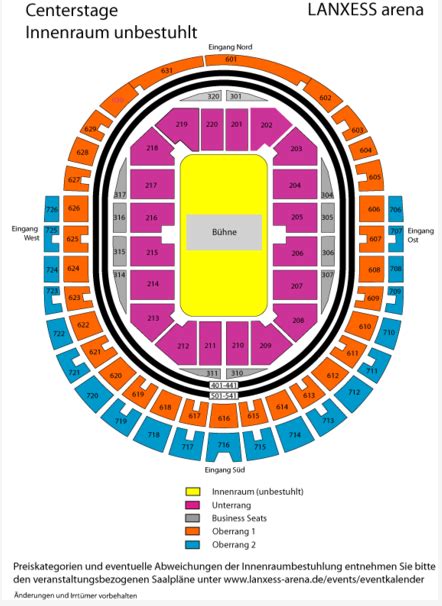 Lanxess Arena Map