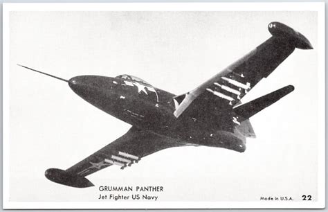 Grumman Panther Jet Fighter US Navy Plane Military Vintage Postcard | United States - Other ...