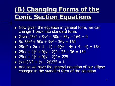 PPT - LC.02.4 - The General Equation of Conic Sections PowerPoint Presentation - ID:838521