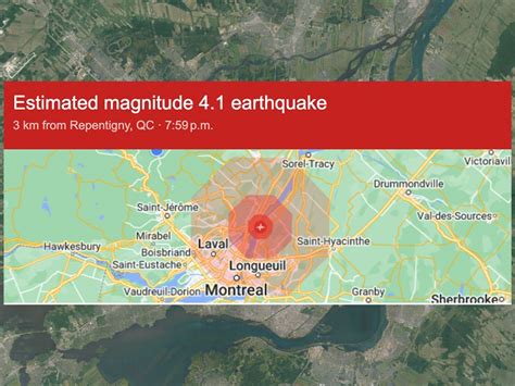 There was a 3.4-magnitude earthquake near Repentigny Sunday night ...