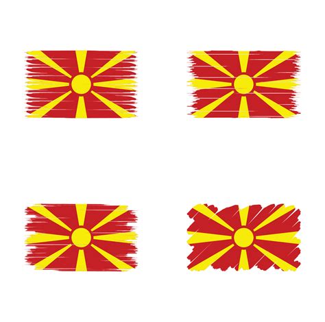 Collection flag of North Macedonia 5066251 Vector Art at Vecteezy