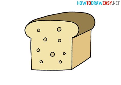 How to Draw Bread for Kids - How to Draw Easy