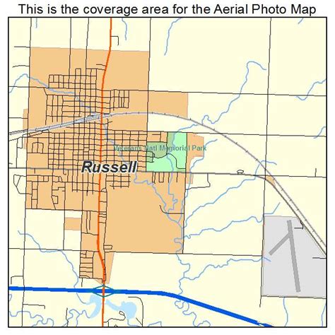 Aerial Photography Map of Russell, KS Kansas