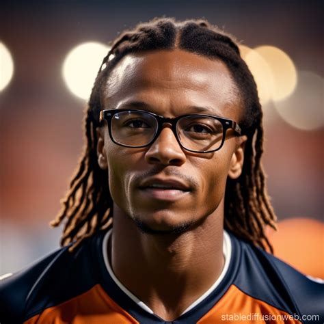 Edgar Davids's Goal Celebration with Glasses | Stable Diffusion Online