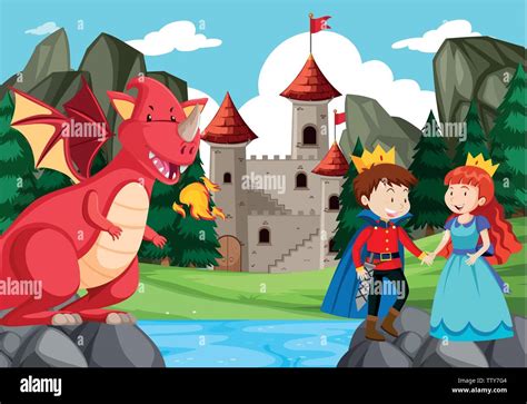 A fantasy story background illustration Stock Vector Image & Art - Alamy