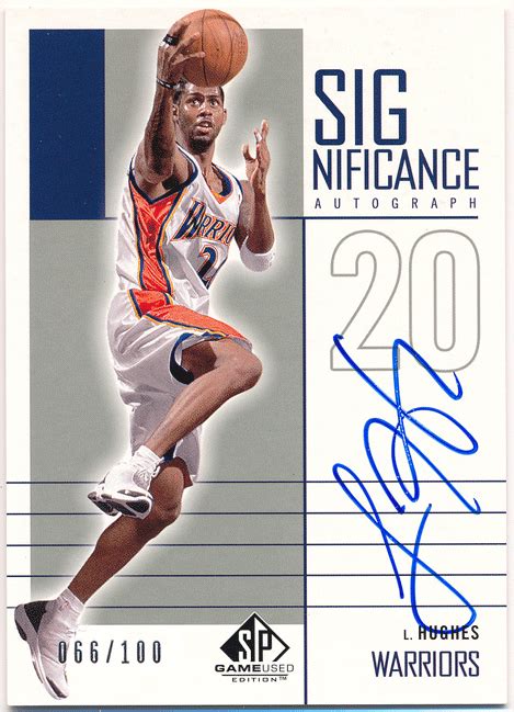 Yahoo!オークション - Larry Hughes NBA 2002-03 UD SP Game Used Sign...