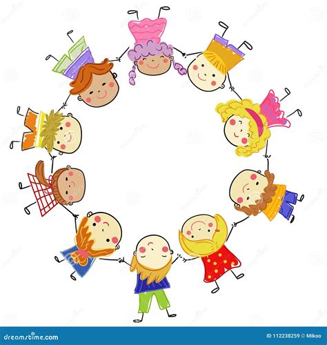 Group of Kids,drawing Sketch Stock Illustration - Illustration of framedrawing, family: 112238259