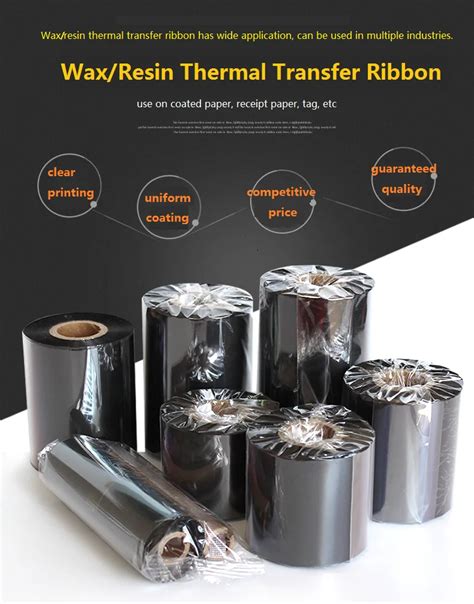 110mm Wax Resin Ribbon Thermal Transfer Barcode Ttr For Shipping Label ...