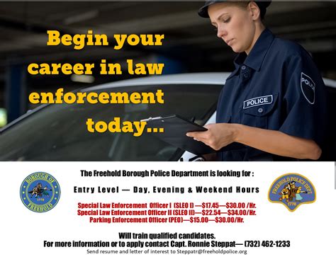 Freehold NJ - Police Department Employment Opportunities