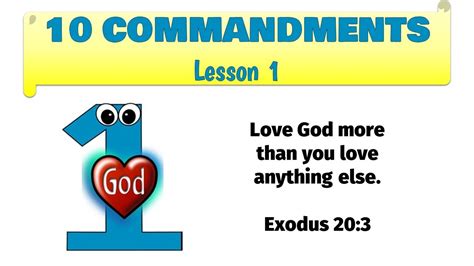 Children's Ministry 10 Commandments lesson 1 - Put God First - YouTube