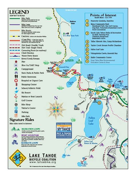 Lake Tahoe Basin Hiking Biking Trail Map | lupon.gov.ph