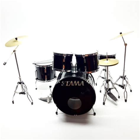 Miniature Drum Kit Black Metal Band Rock Musical Instrument Signature ...