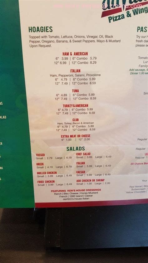 Online Menu of daVidos Pizza & Wings Restaurant, Conyers, Georgia, 30013 - Zmenu