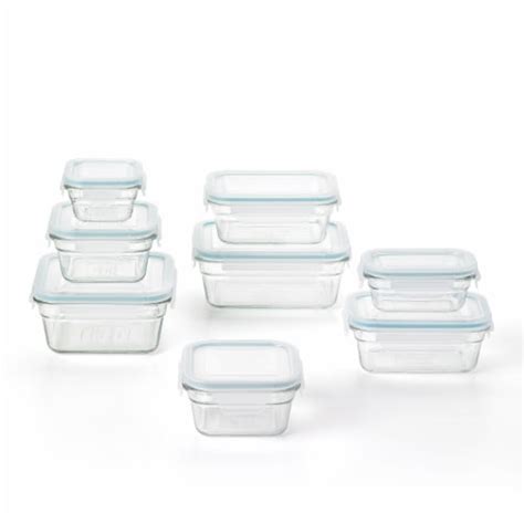 Glasslock Tempered Glass Food Storage Containers with Locking Lids, 16 ...