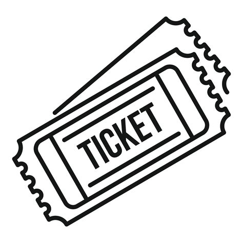 Cinema tickets icon, outline style 14629516 Vector Art at Vecteezy