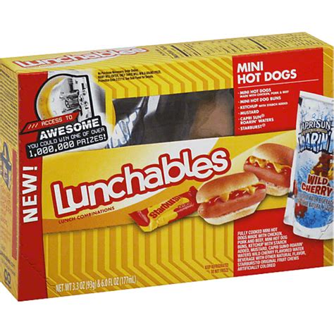 Lunchables Lunch Combinations Mini Hot Dogs | Lunchables & Lunch Packs ...