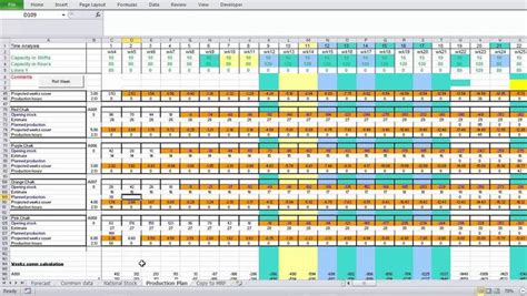 Production Planning Excel Template Fresh the Production Planning ...