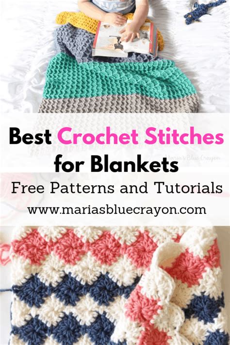 Best Crochet Stitches for Blankets - Maria's Blue Crayon