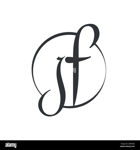 letter JF Logo Design Vector Template. Initial Linked Letter Design JF Vector Illustration Stock ...