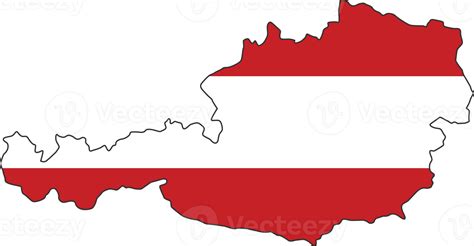 Austria mapa ciudad color de la bandera del país. 12177296 PNG