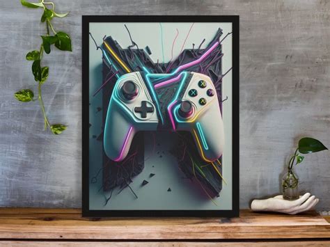 Gaming Controller Print Gaming Wall Art Gamer Poster - Etsy UK