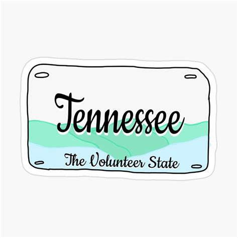 Tennessee license plate tag | Pride stickers, Travel journal scrapbook ...