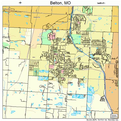 Belton Missouri Street Map 2904384