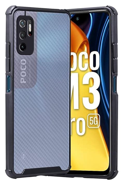 Jkobi Back Cover Case for Poco M3 Pro 5G (Carbon Fiber | Camera ...