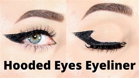 Bat Wing Eyeliner Makeup Look For Hooded Eyes | Eyeliner Makeup ...