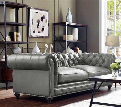 Gray Leather Couches - Home & Garden Decor