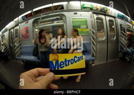 A New York City MTA metrocard in the subway on Saturday May 23 2009 ...