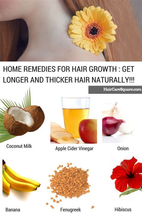 Home Remedies for Hair Growth : Get Longer and Thicker Hair Naturally !!! | How to grow your ...