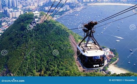 Sugarloaf Mountain Cable Car Rio De Janeiro Brazil Editorial Photography - Image of cable ...