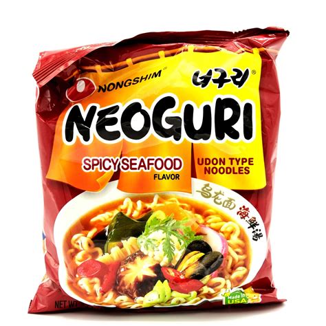 Nongshim Neoguri Spicy Seafood Flavor Ramen - 4.21 oz (120 g) - Well ...