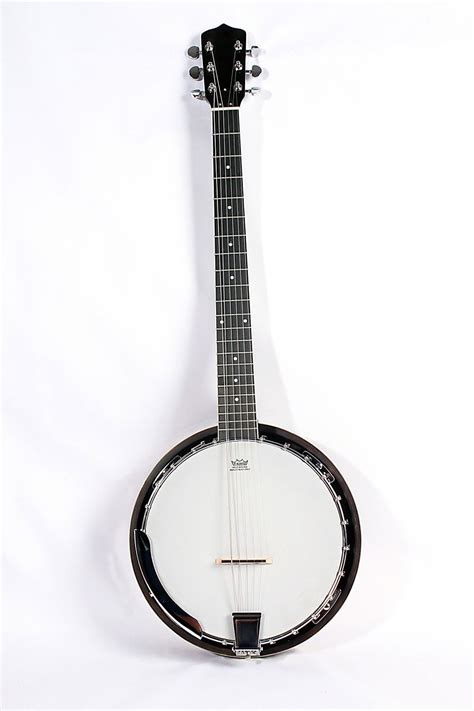 6 String Full Size Banjo Guitar with Closed Back Resonator and 24 ...