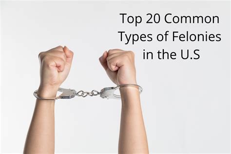 Top 20 Common Types of Felonies in the U.S - Cory Goldensoph, Criminal ...