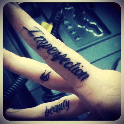 Imperfection Is Beauty Tattoo Fonts