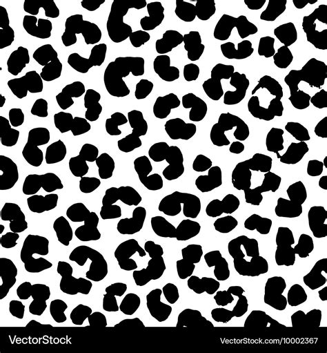 Leopard print seamless background pattern black Vector Image