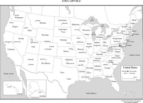 Usa Map - States And Capitals - Blank Us Map With Capitals Printable | Free Printable Maps