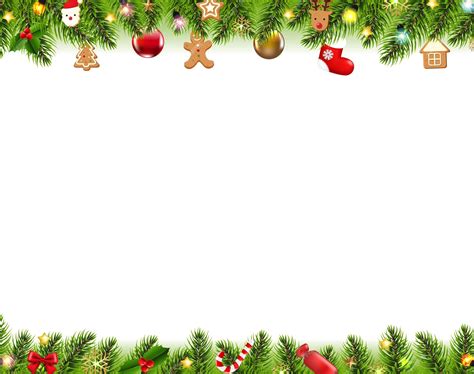 Premium Vector | Christmas borders isolated white background