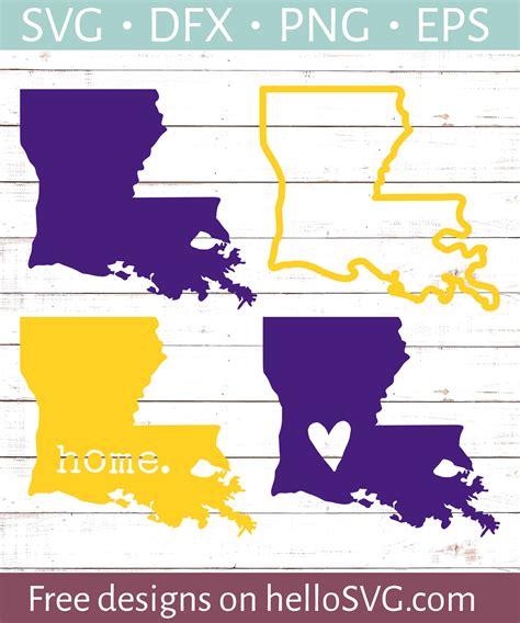 Louisiana SVG - Free SVG files | HelloSVG.com