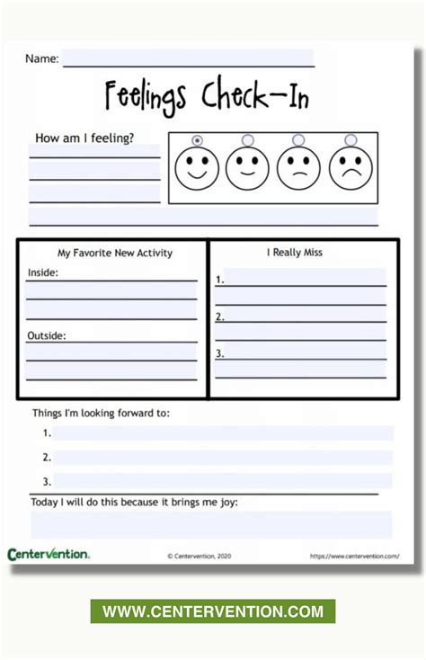 Emotional Check In Worksheet | Therapy worksheets, Social emotional ...