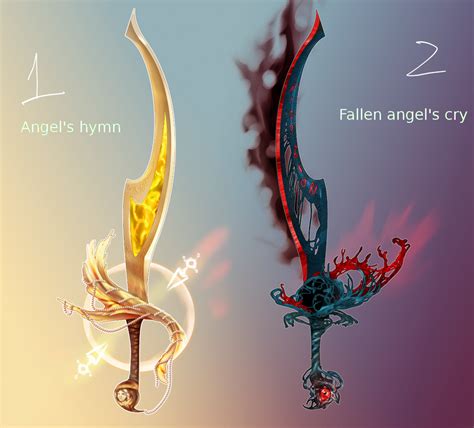 weapon adopt 01 02, Angel curved swords by ElkaArt on DeviantArt