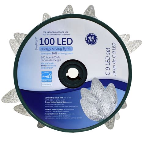 GE 100-Count LED C9 White Christmas String Lights ENERGY STAR at Lowes.com