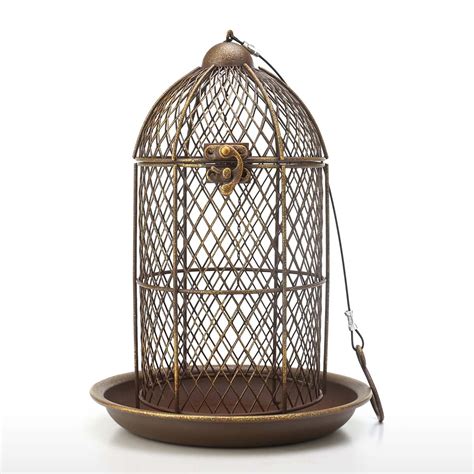 Tooarts Bird Feeder Bird Cage Feeder Hanging Wild Bird Feeder Garden Backyard Decoration Bird ...