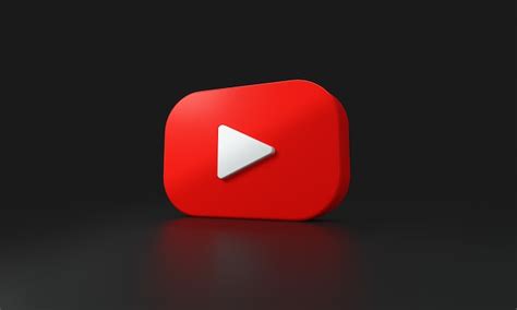 Premium Photo | Youtube logo on black background. 3D rendering.