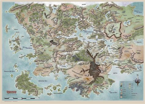 Map of Faerun in The Forgotten Realms| World Anvil