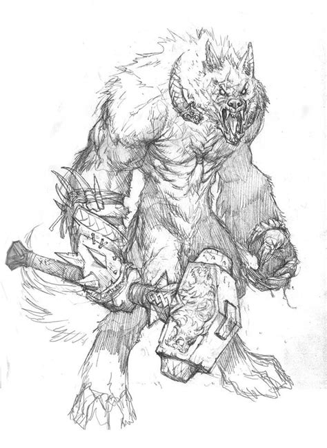 Prescott Draw-Blog | Concept art characters, Sketches, Werewolf